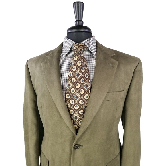 Ralph Lauren Other - Ralph Lauren Olive Green Faux Suede Sports Coat